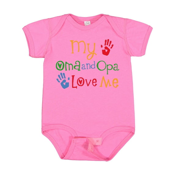 Inktastic Oma and Opa Love Me Grandchild Boys or Girls Baby Bodysuit