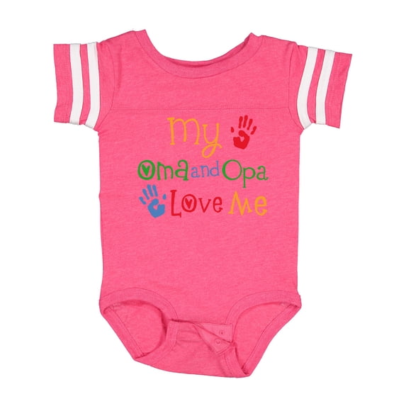 Inktastic Oma and Opa Love Me Grandchild Boys or Girls Baby Bodysuit