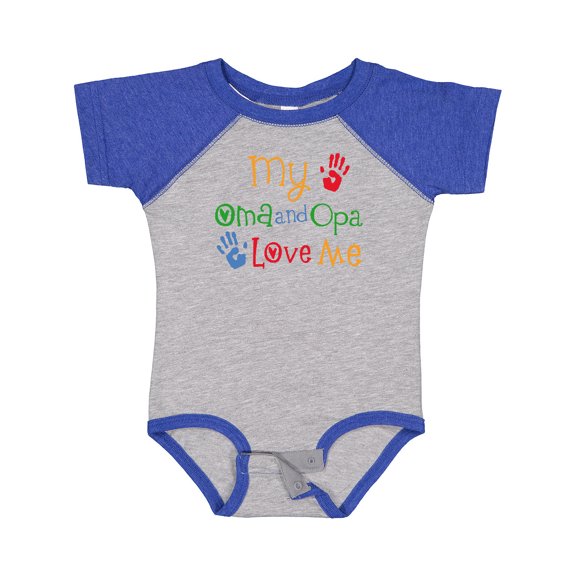 Inktastic Oma and Opa Love Me Grandchild Boys or Girls Baby Bodysuit