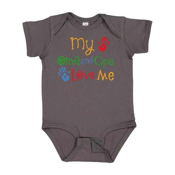 Inktastic Oma and Opa Love Me Grandchild Boys or Girls Baby Bodysuit