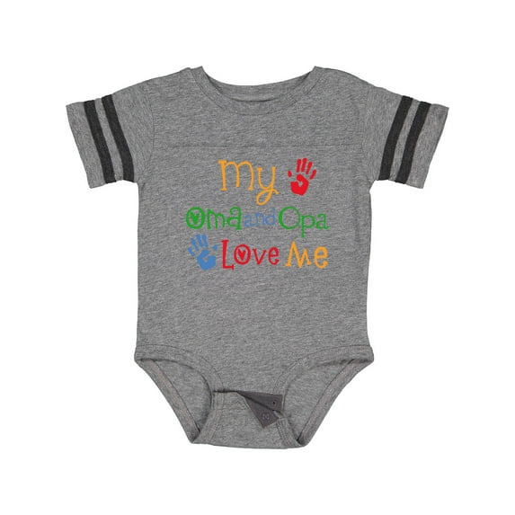 Inktastic Oma and Opa Love Me Grandchild Boys or Girls Baby Bodysuit