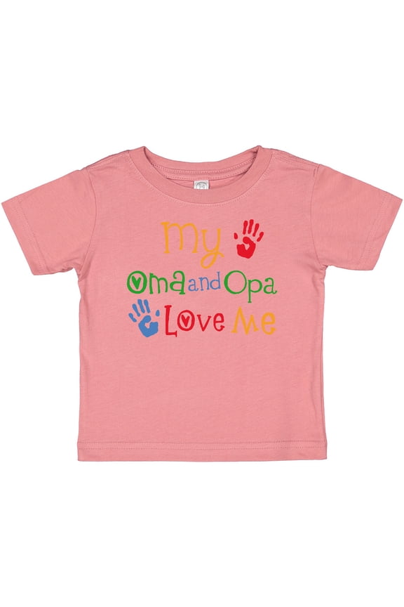 Oma and Opa Love Me Grandchild Boys or Girls Baby T-Shirt