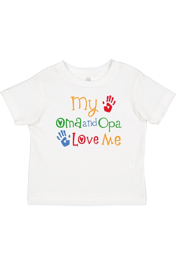 Oma and Opa Love Me Grandchild Boys or Girls Baby T-Shirt