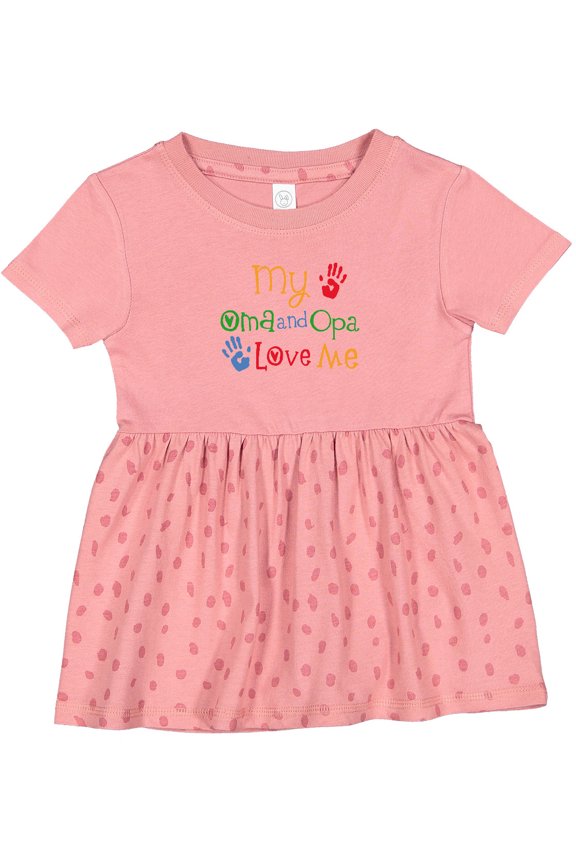 Oma and Opa Love Me Grandchild Girls Baby Dress