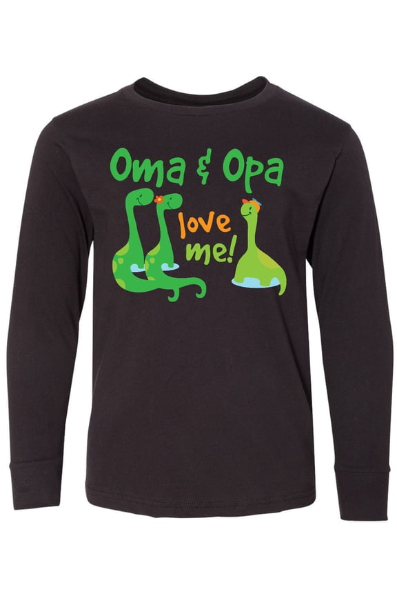 Oma and Opa Love Me Grandchild Long Sleeve Youth T-Shirt