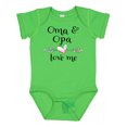 thumbnail image 1 of Inktastic Oma and Opa Love Me- Heart Grandchild Boys or Girls Baby Bodysuit, 1 of 5