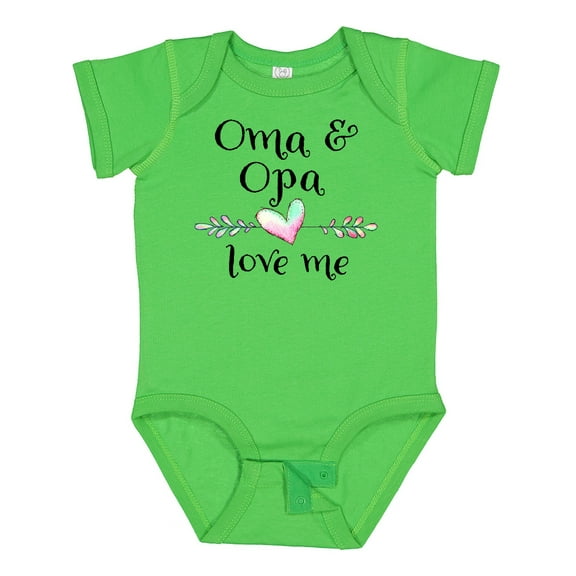 Inktastic Oma and Opa Love Me- Heart Grandchild Boys or Girls Baby Bodysuit
