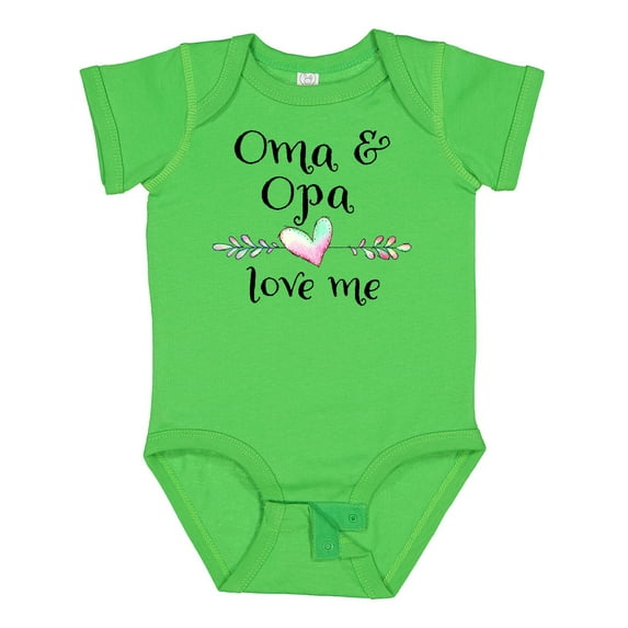 Inktastic Oma and Opa Love Me- Heart Grandchild Boys or Girls Baby Bodysuit