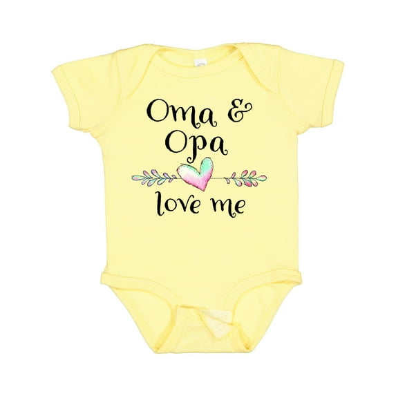 Inktastic Oma and Opa Love Me- Heart Grandchild Boys or Girls Baby Bodysuit