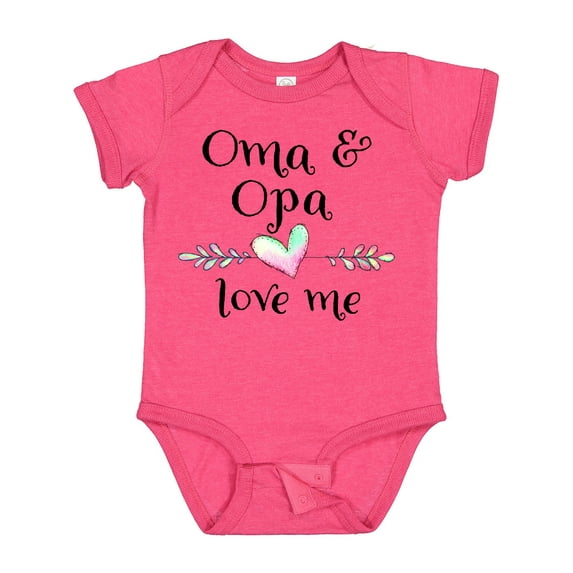 Inktastic Oma and Opa Love Me- Heart Grandchild Boys or Girls Baby Bodysuit