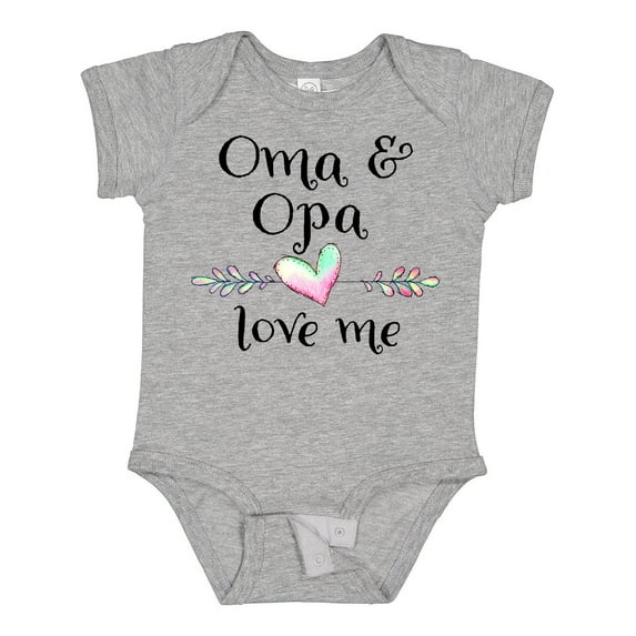 Inktastic Oma and Opa Love Me- Heart Grandchild Boys or Girls Baby Bodysuit
