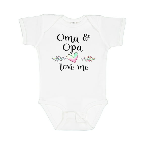 Inktastic Oma and Opa Love Me- Heart Grandchild Boys or Girls Baby Bodysuit