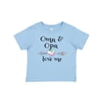 thumbnail image 1 of Inktastic Oma and Opa Love Me- Heart Grandchild Boys or Girls Baby T-Shirt, 1 of 5
