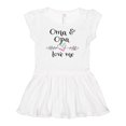 thumbnail image 1 of Inktastic Oma and Opa Love Me- Heart Grandchild Girls Baby Dress, 1 of 5