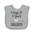 thumbnail image 1 of Inktastic Oma and Opa's Favorite- Heart Grandchild Boys or Girls Baby Bib, 1 of 4