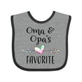 thumbnail image 1 of Inktastic Oma and Opa's Favorite- Heart Grandchild Boys or Girls Baby Bib, 1 of 4