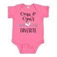 thumbnail image 1 of Inktastic Oma and Opa's Favorite Heart Grandchild Boys or Girls Baby Bodysuit, 1 of 5