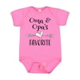 thumbnail image 1 of Inktastic Oma and Opa's Favorite Heart Grandchild Boys or Girls Baby Bodysuit, 1 of 5