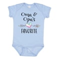 thumbnail image 1 of Inktastic Oma and Opa's Favorite Heart Grandchild Boys or Girls Baby Bodysuit, 1 of 5