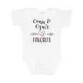 thumbnail image 1 of Inktastic Oma and Opa's Favorite Heart Grandchild Boys or Girls Baby Bodysuit, 1 of 5