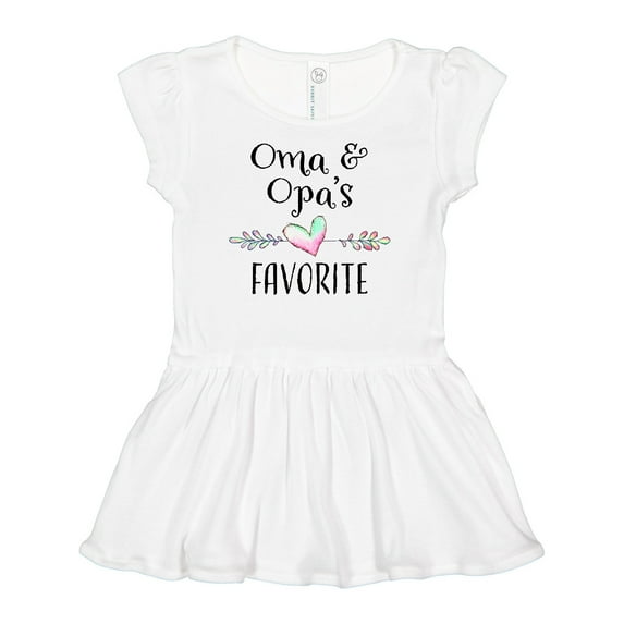 Inktastic Oma and Opa's Favorite- Heart Grandchild Girls Baby Dress