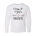 thumbnail image 1 of Inktastic Oma and Opa's Favorite- Heart Grandchild Long Sleeve Youth T-Shirt, 1 of 5