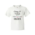 thumbnail image 1 of Inktastic Oma and Opa's Favorite- Heart Grandchild Youth T-Shirt, 1 of 5
