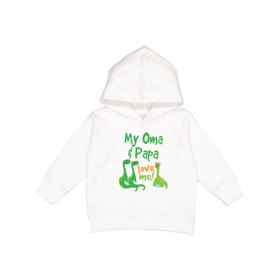 Inktastic Oma and Papa Love Me Dinosaur Toddler Hoodie