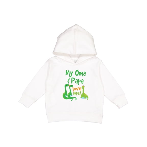 Inktastic Oma and Papa Love Me Dinosaur Toddler Hoodie