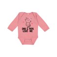 thumbnail image 1 of Inktastic Oma and Papa Love Me Girls Grandchild Cat Girls Long Sleeve Baby Bodysuit, 1 of 4
