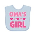 thumbnail image 1 of Inktastic Oma's Girl Heart Girls Baby Bib, 1 of 4
