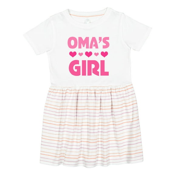Inktastic Oma's Girl Heart Girls Toddler Dress