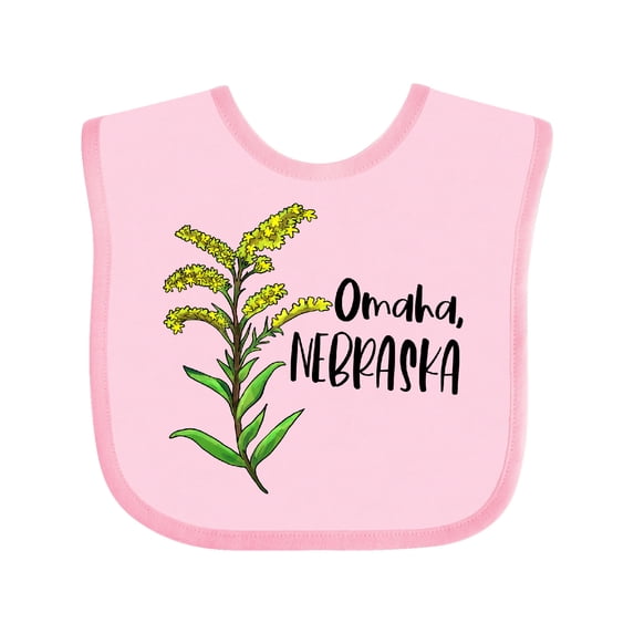Inktastic Omaha, Nebraska Goldenrod Flower Boys or Girls Baby Bib