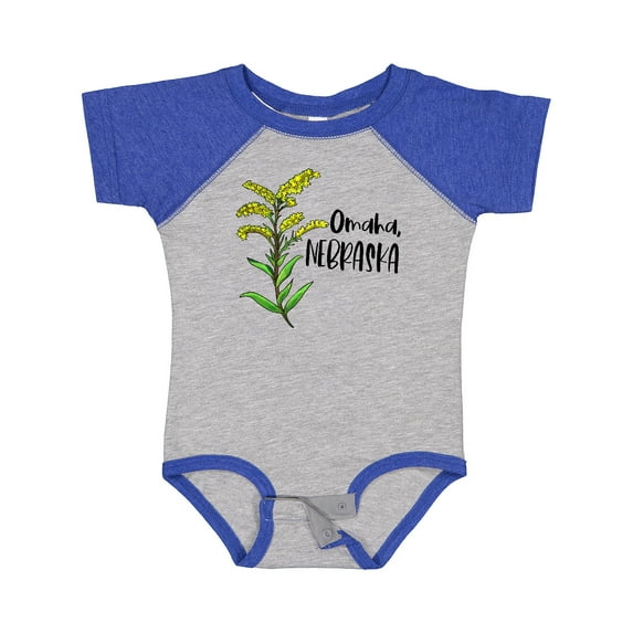 Inktastic Omaha, Nebraska Goldenrod Flower Boys or Girls Baby Bodysuit