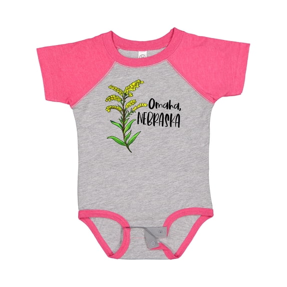Inktastic Omaha, Nebraska Goldenrod Flower Boys or Girls Baby Bodysuit