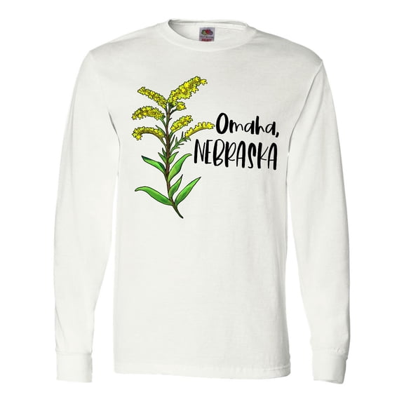 Inktastic Omaha, Nebraska Goldenrod Flower Long Sleeve T-Shirt