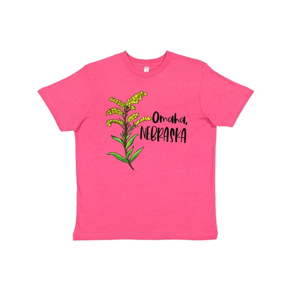 Inktastic Omaha, Nebraska Goldenrod Flower Youth T-Shirt