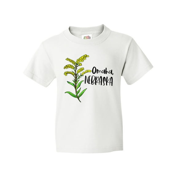 Inktastic Omaha, Nebraska Goldenrod Flower Youth T-Shirt