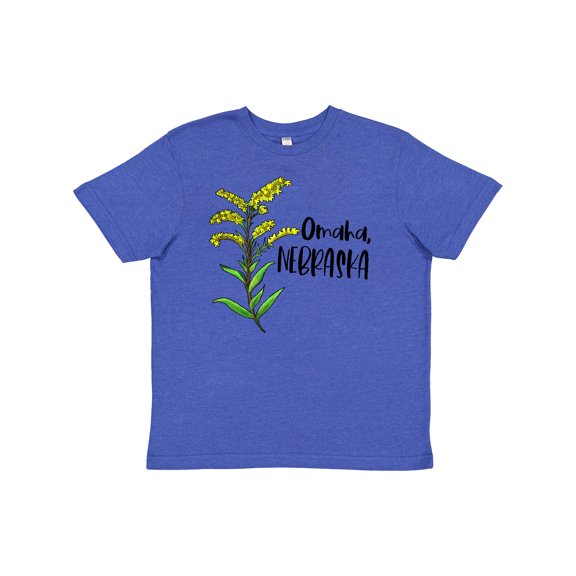 Inktastic Omaha, Nebraska Goldenrod Flower Youth T-Shirt