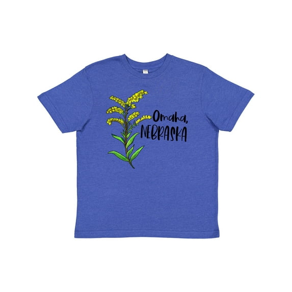 Inktastic Omaha, Nebraska Goldenrod Flower Youth T-Shirt