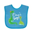 thumbnail image 1 of Inktastic Omas Boy Grandson Dinosaur Boys Baby Bib, 1 of 4