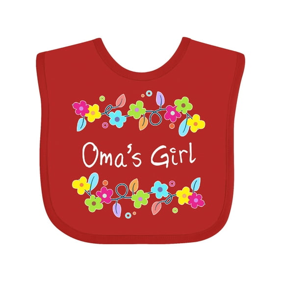 Inktastic Omas Girl Bright Flowers Girls Baby Bib