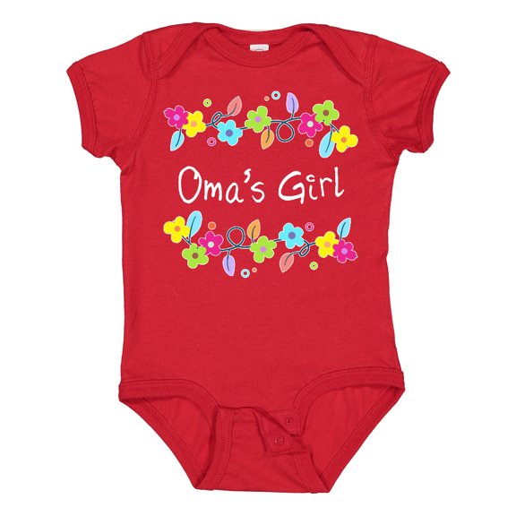Inktastic Omas Girl Bright Flowers Girls Baby Bodysuit