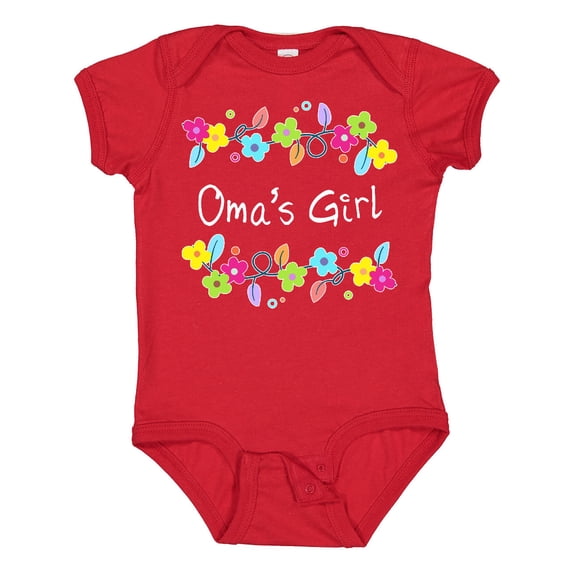 Inktastic Omas Girl Bright Flowers Girls Baby Bodysuit