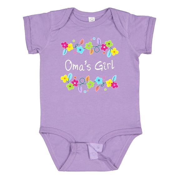 Inktastic Omas Girl Bright Flowers Girls Baby Bodysuit