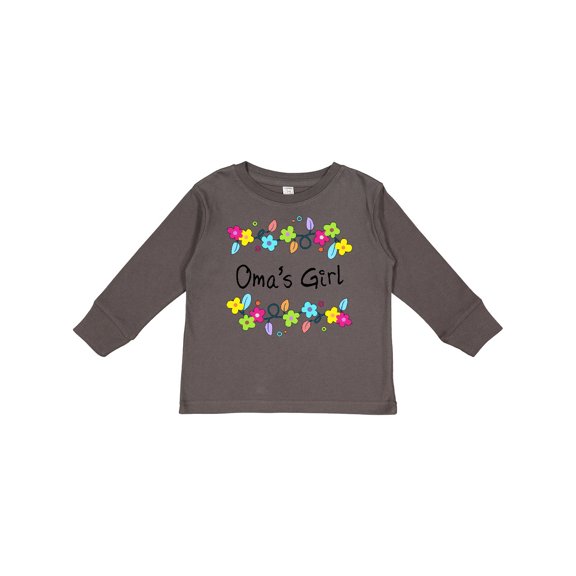 Inktastic Omas Girl- Bright Flowers Girls Long Sleeve Toddler T-Shirt