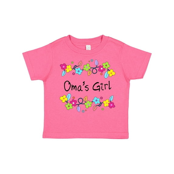 Inktastic Omas Girl- Bright Flowers Girls Toddler T-Shirt