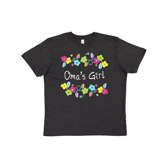 Inktastic Omas Girl- Bright Flowers Youth T-Shirt