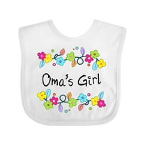 Inktastic Omas Girl- bright flowers Girls Baby Bib