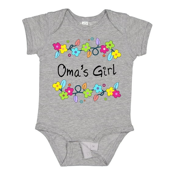 Inktastic Omas Girl Bright Flowers Girls Baby Bodysuit